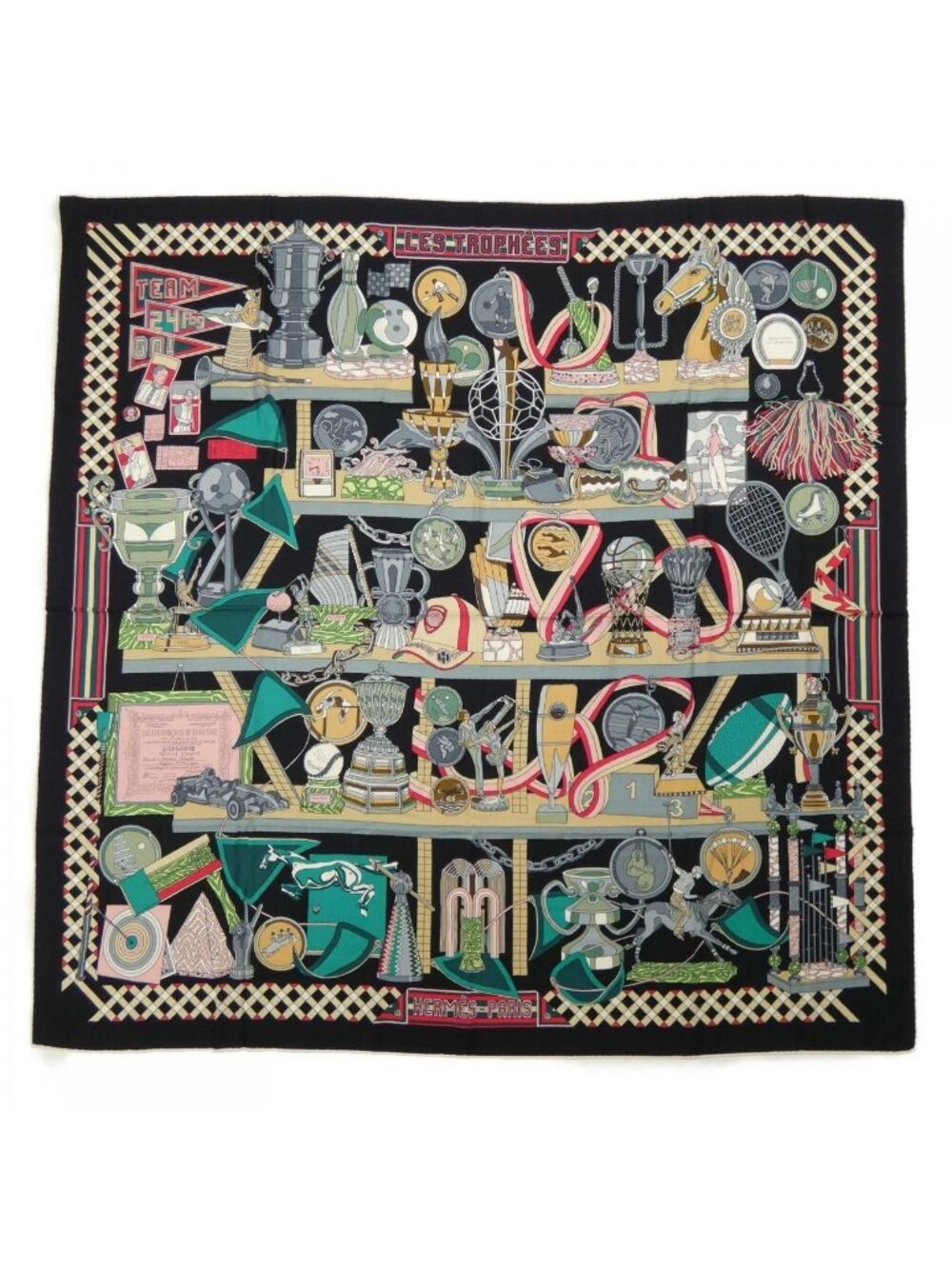 Hermes Trophy Carre Geant 140 Shawl Scarf